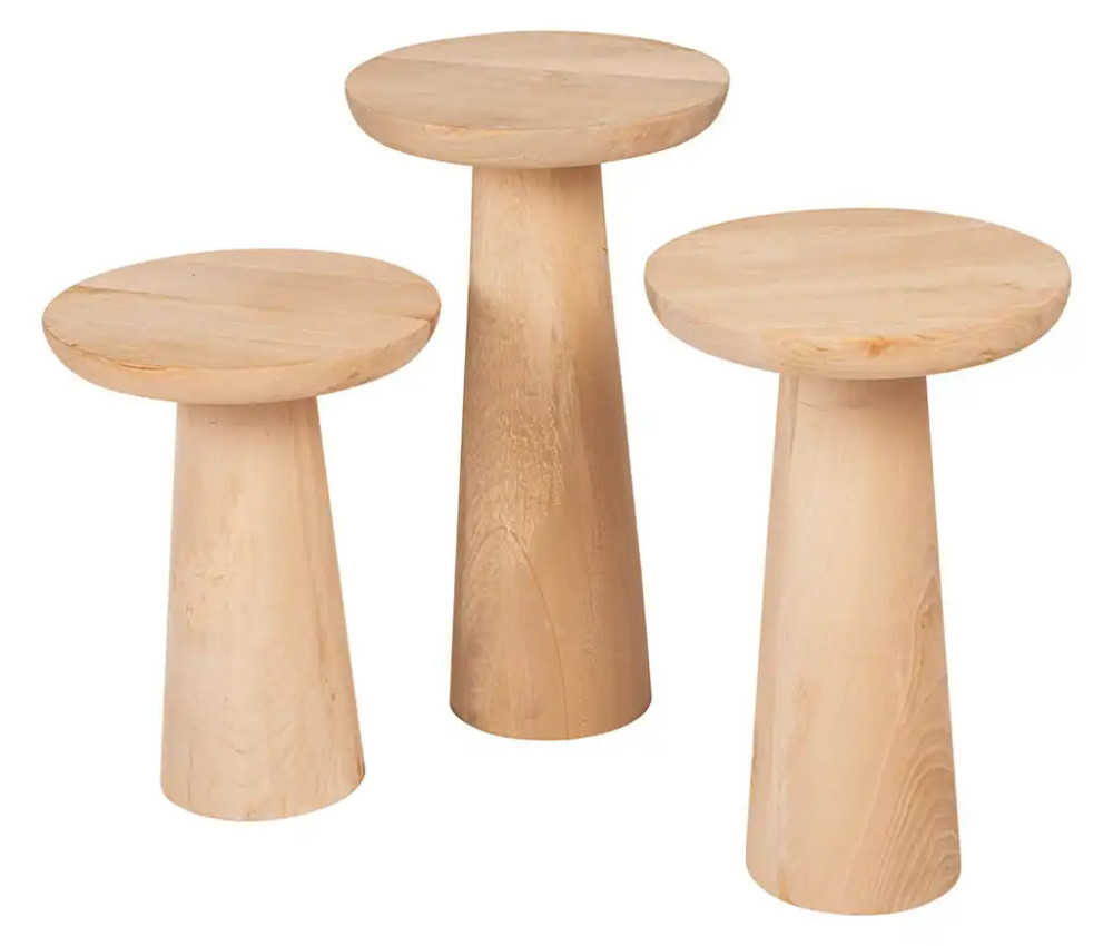 Set of mushroom tables