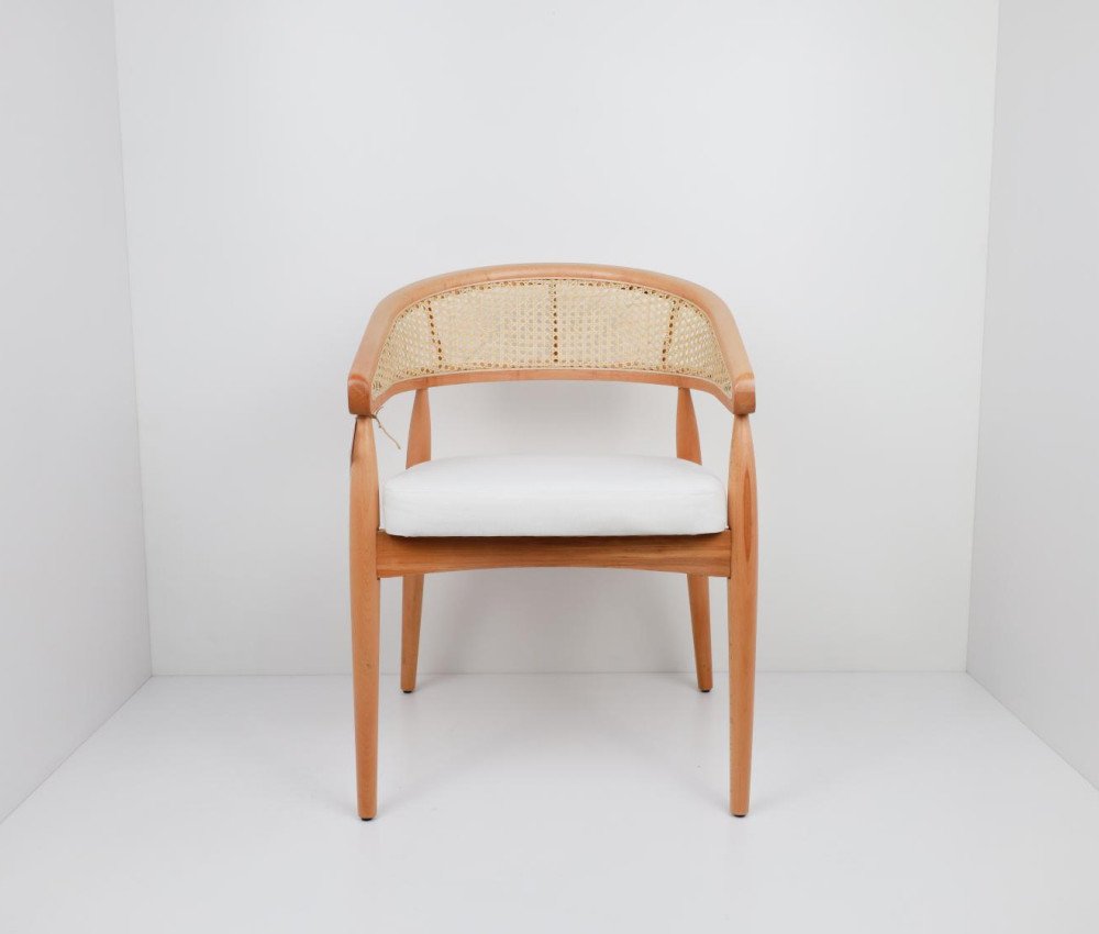 Nature's Nest Wooden Rattan Chair