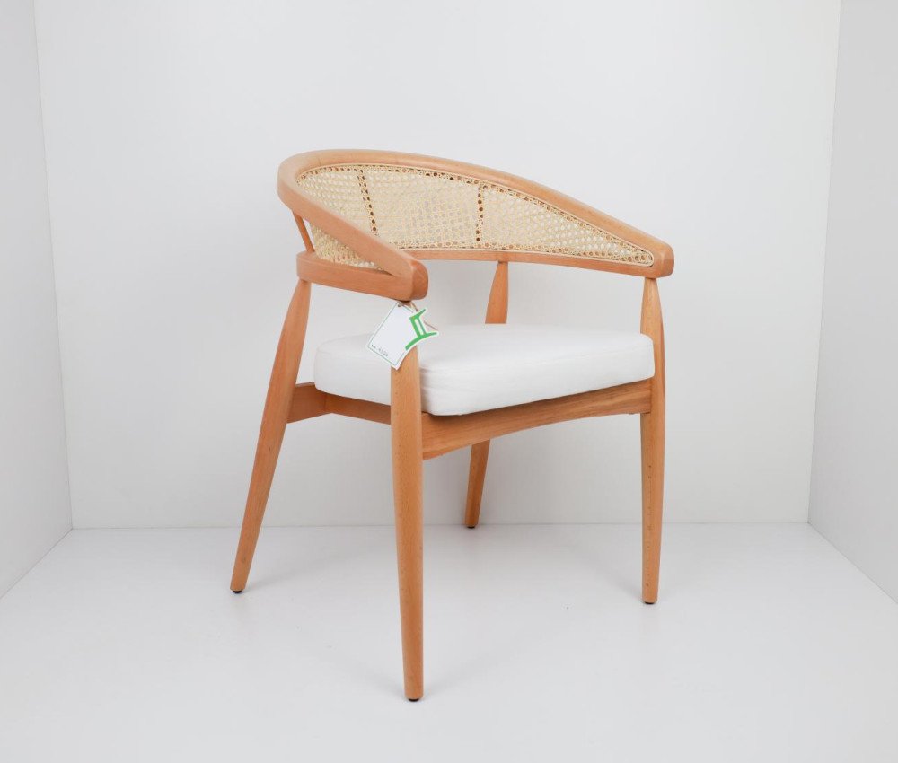 Nature's Nest Wooden Rattan Chair